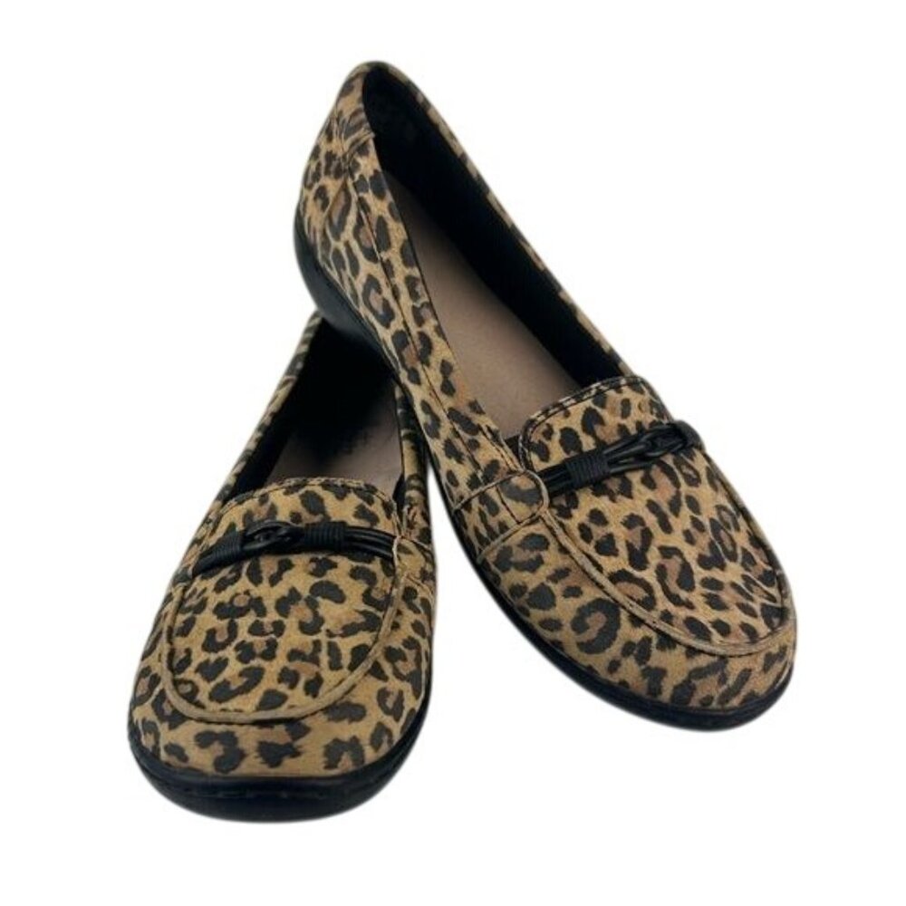 Collection by Clarks Leopard Loafer Flats, Sz 9.5M Women’s Animal Print